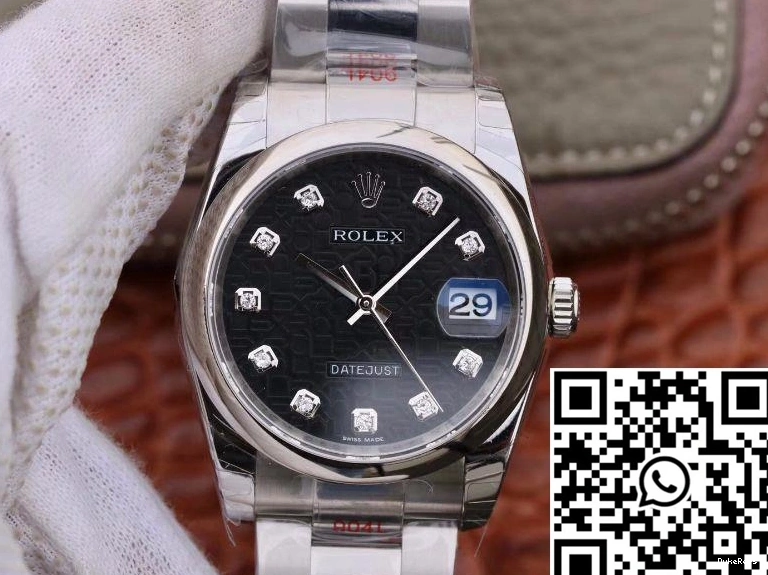 DJ Dial 116200 Datejust Black Rolex 36mm Factory 0119